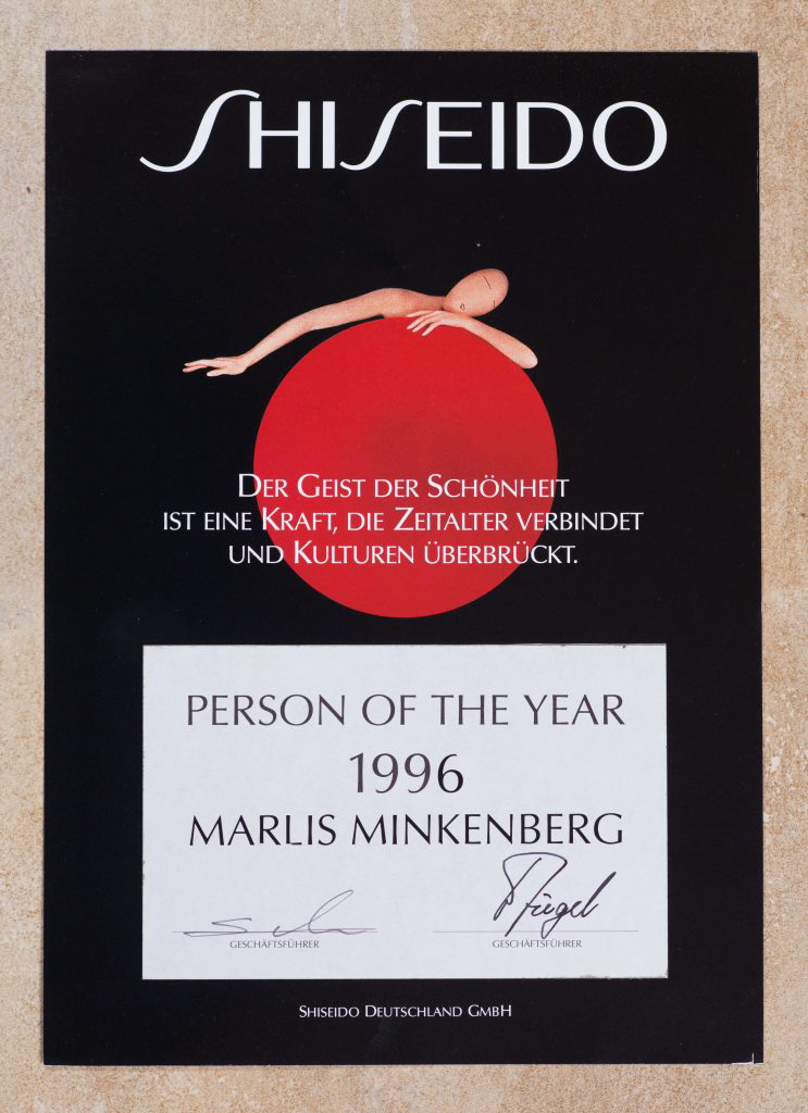 Marlis Minkenberg Beratung & Training Shiseido Person of the Year 1996